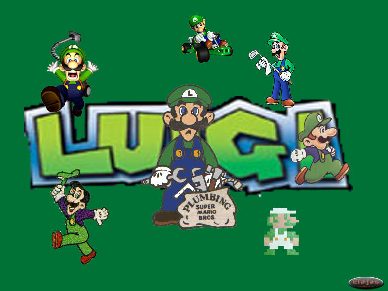 luigi wallpaper. Luigi Wallpaper by ~Elajas on