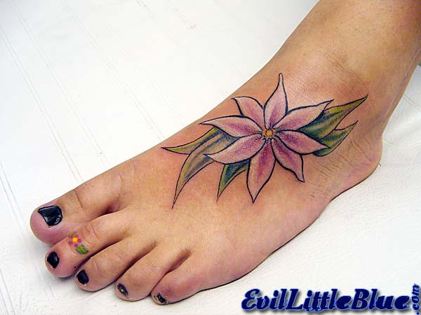 Beautiful Foot Flower | Flower Tattoo