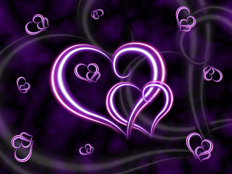 wallpaper purple love. Purple Hearts Wallpaper by