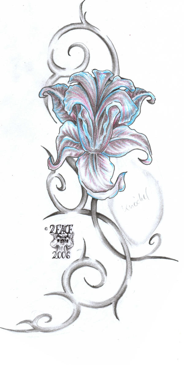 Tattooflash Tribal with Flower by 2FaceTattoo on deviantART