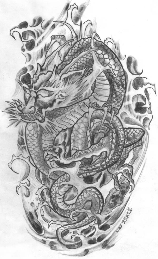 Tattooflash Dragon by 2FaceTattoo on deviantART dragon face tattoo