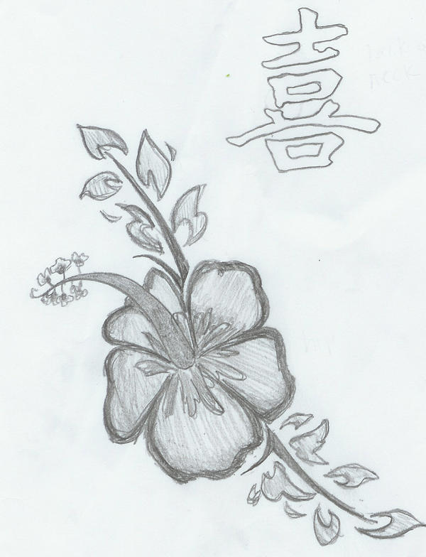Tattoo Design SKETCH in Pencil | Flower Tattoo