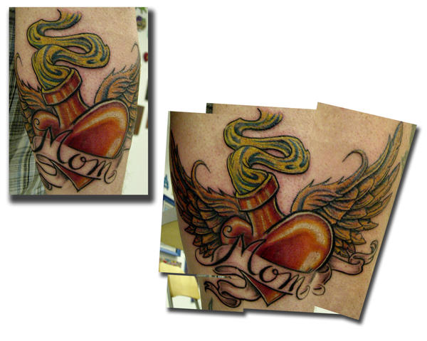 mom heart tattoos. Heart Tattoo Designs mom heart