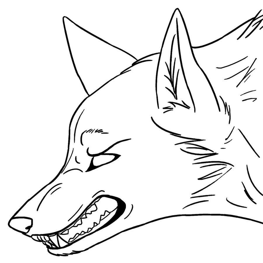 anime wolf Colouring Pages