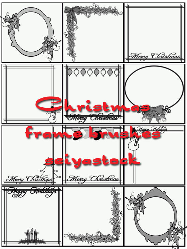 Christmas Frame Brushes by seiyastock on deviantART