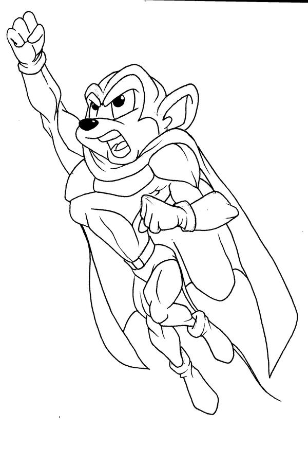mighty mouse coloring pages - photo #11
