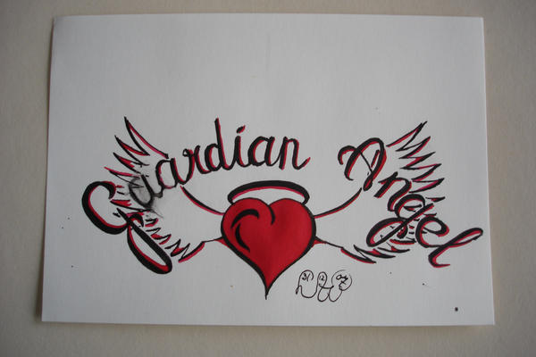 Guardian Angel Tattoo Design by ~curlyraiven on deviantART