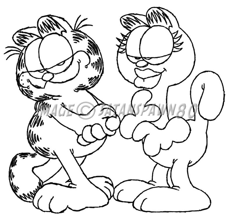 garfield and arlene coloring pages - photo #3