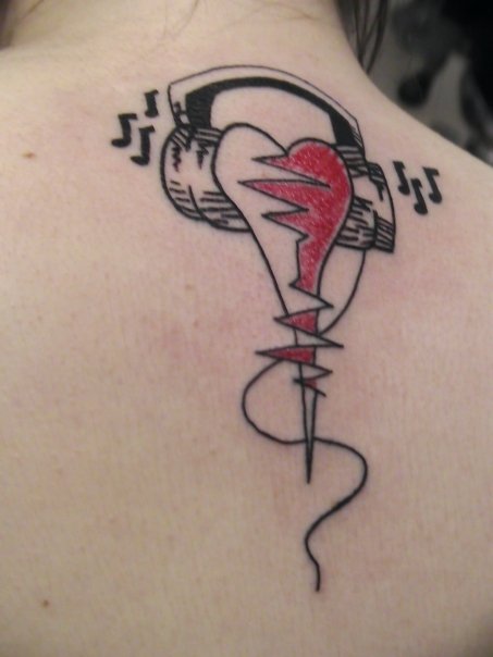 Love for Music Tat - shoulder tattoo