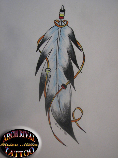 Eagle Feather drawing by theothertattooguy on DeviantArt