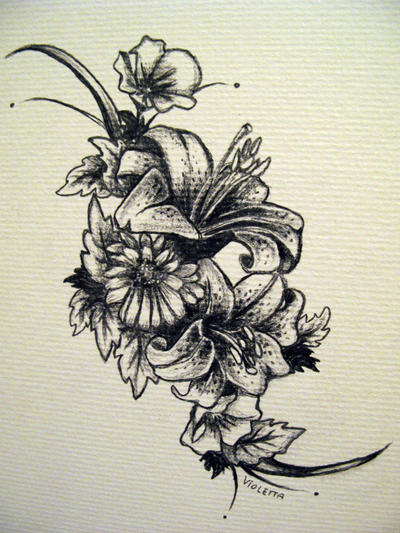 lilies tatt for Sleep-Fighter | Flower Tattoo