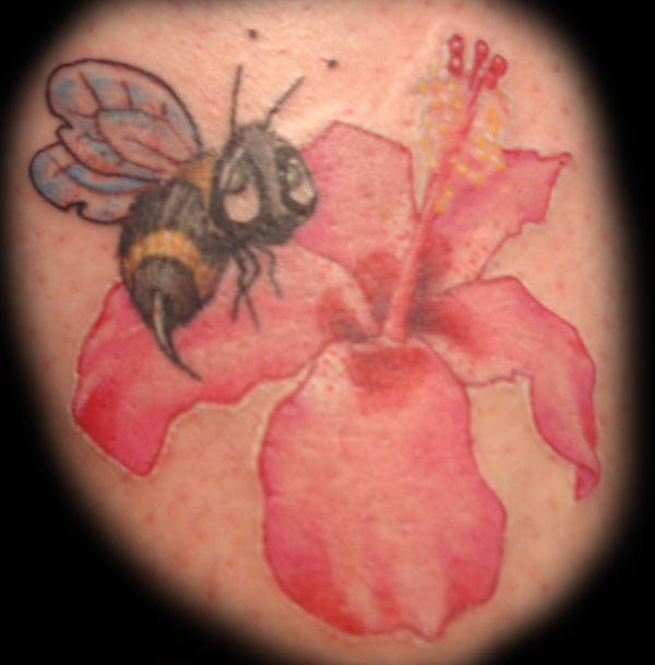 Bumblebee Flower | Flower Tattoo