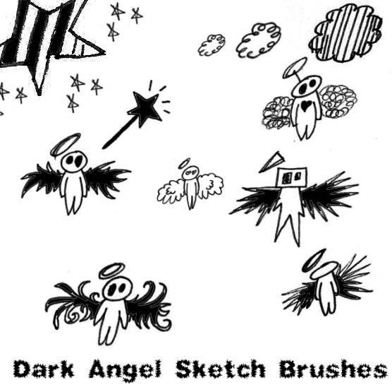 Dark Angel Sketch Brushes by circleoffire on deviantART