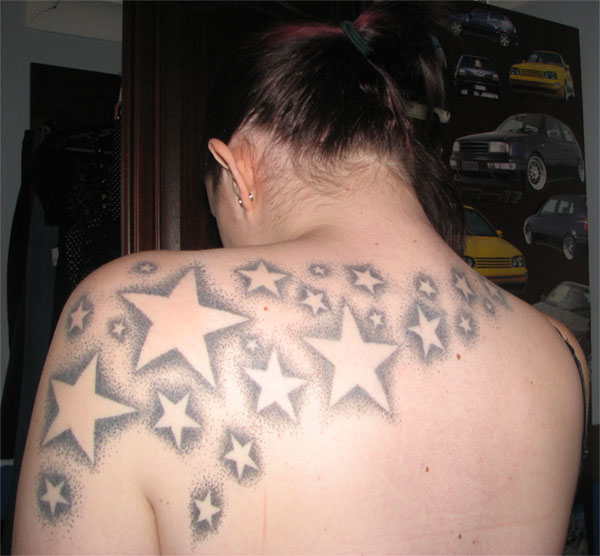 Dot-work stars | Flower Tattoo
