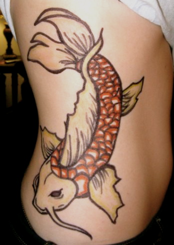 Female Japanese Tattoos Especially Koi Fish Tattoo Designs With Image Side Body Japanese Koi Fish Tattoos For Women Tattoo Gallery Picture 7
