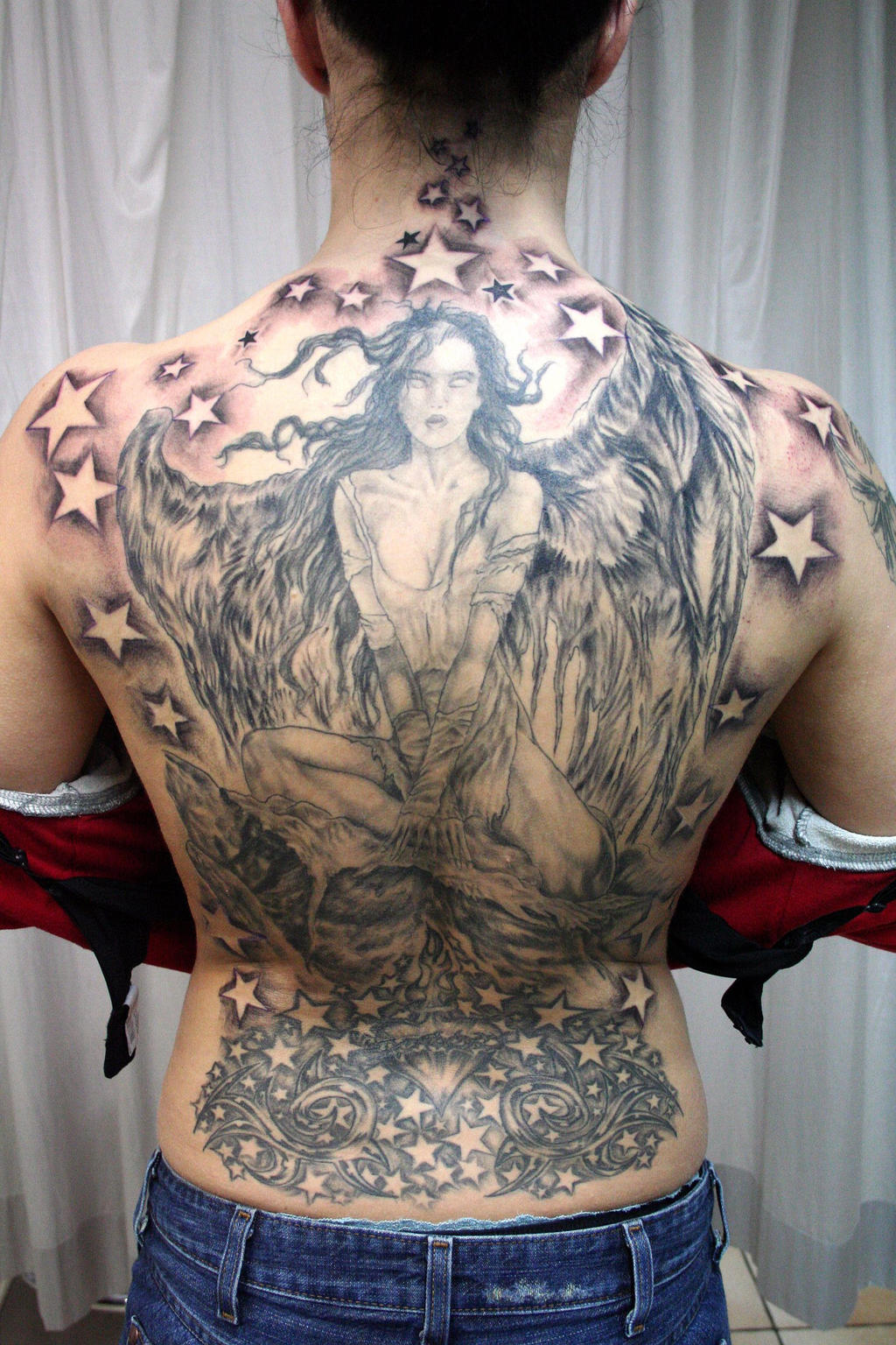 Angel Wings finished Tattoo by