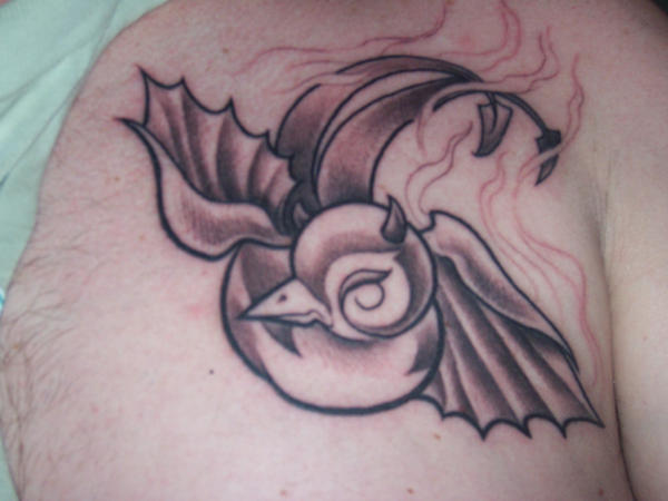 Bad Sparrow - chest tattoo
