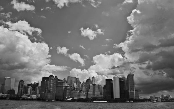 skyline wallpaper. NYC Skyline BW Wallpaper by