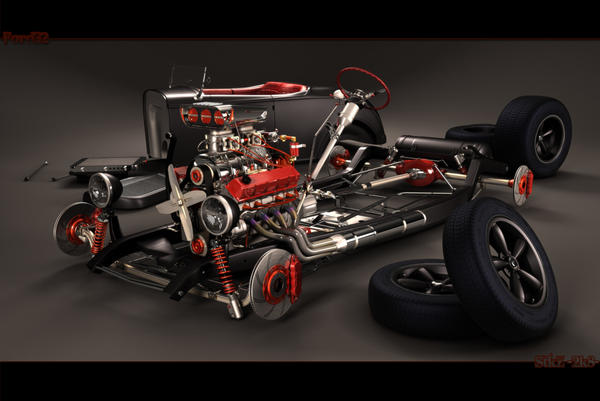Hot rod ford chassis view by StkZ613 on deviantART