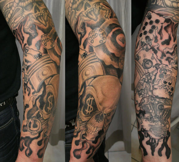 New School ArmSleeve Mix by *2Face-Tattoo on deviantART