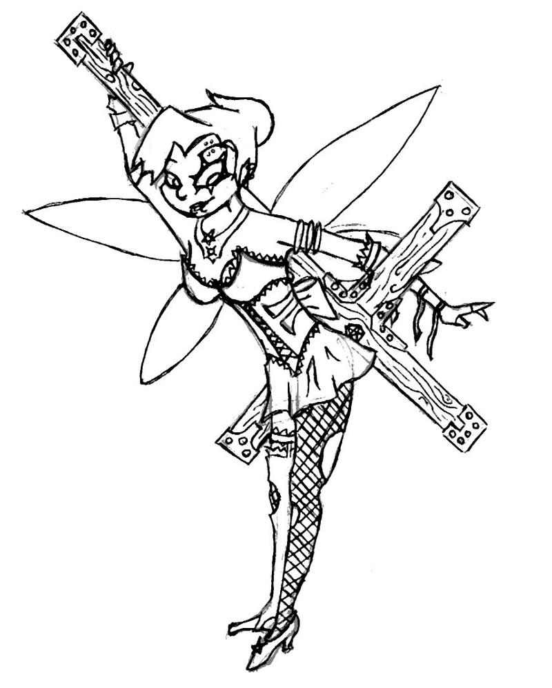 fairies gothic coloring pages - photo #36