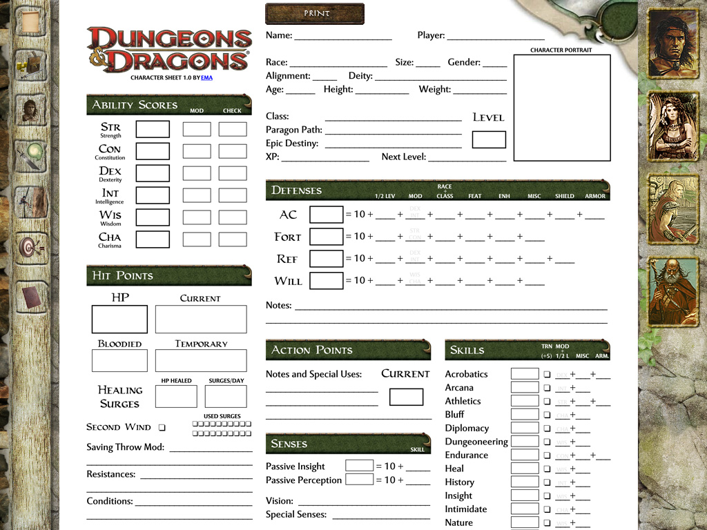 DnD Character Creator Draft 1 by JesterXL on DeviantArt