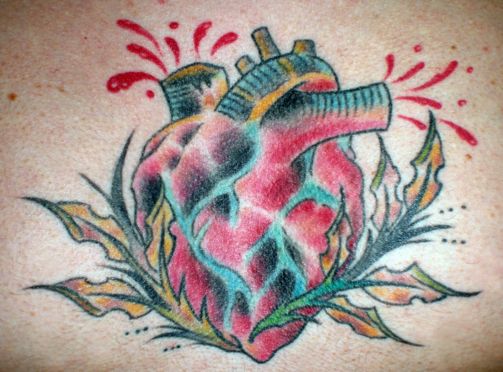 Heart Tattoo - chest tattoo