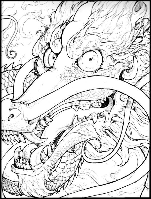 chinese dragon tattoo style by =Anarchpeace on deviantART