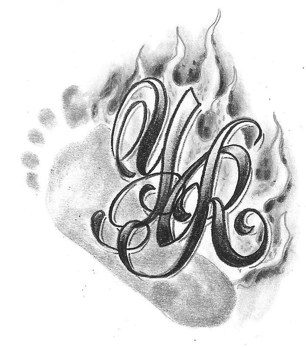 Chicano Letter Baby Foot Flame by 2FaceTattoo on deviantART
