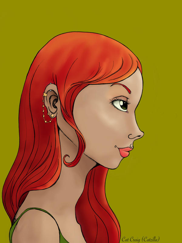 Catzilla's Pierced Girl by LadyDa on deviantART