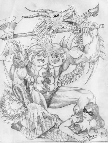 Dragon Warrior Tattoo Design By Inkwork27 On DeviantART 364x481px