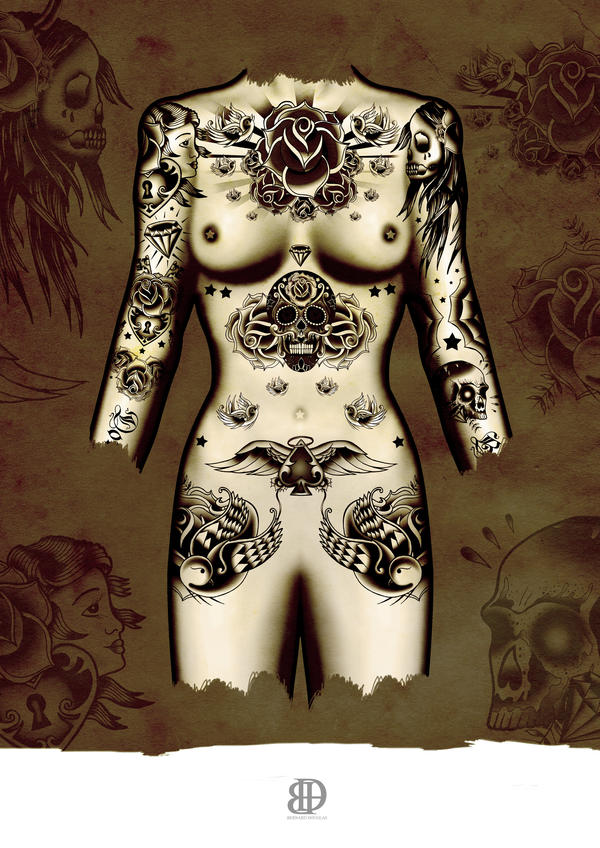 BODYSUIT - Neo_Traditional | Flower Tattoo