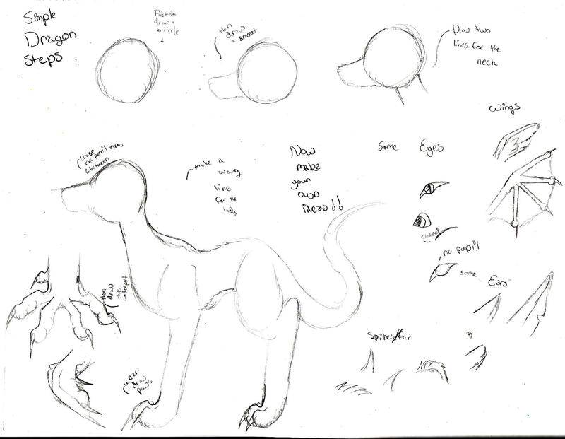 how to draw dragon head step by step. to-Draw-a-Dragon-simp-step