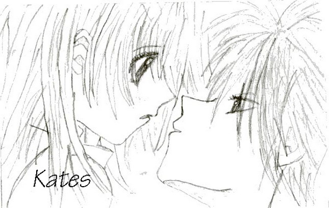 anime love kiss drawings. Anime kiss by ~KatesShirai on