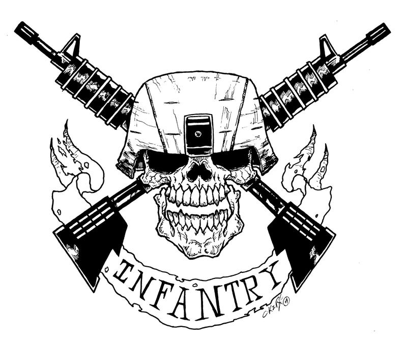 Infantry Skull by ckirkillustr8 on deviantART