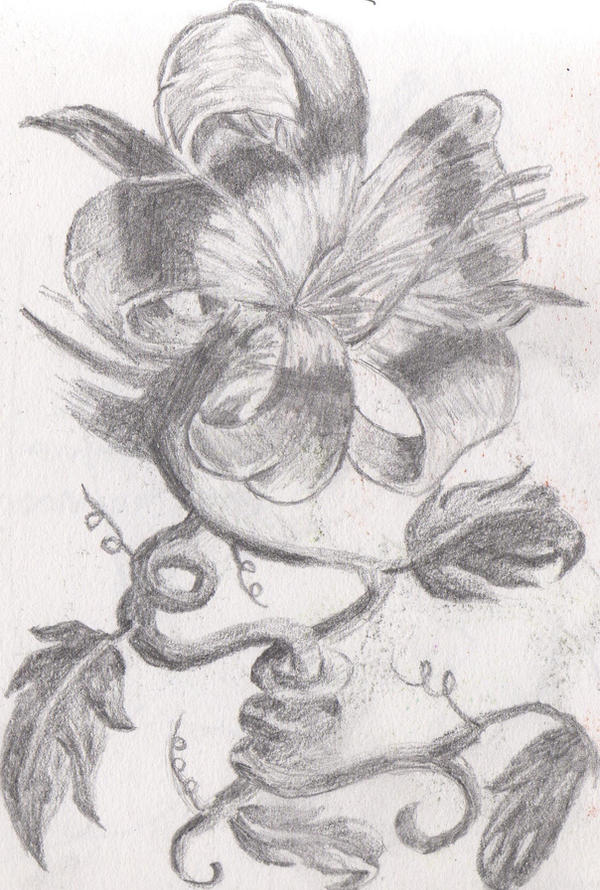 Flower Tattoo Drawing By Skarmocobo27 On DeviantART 600x890px