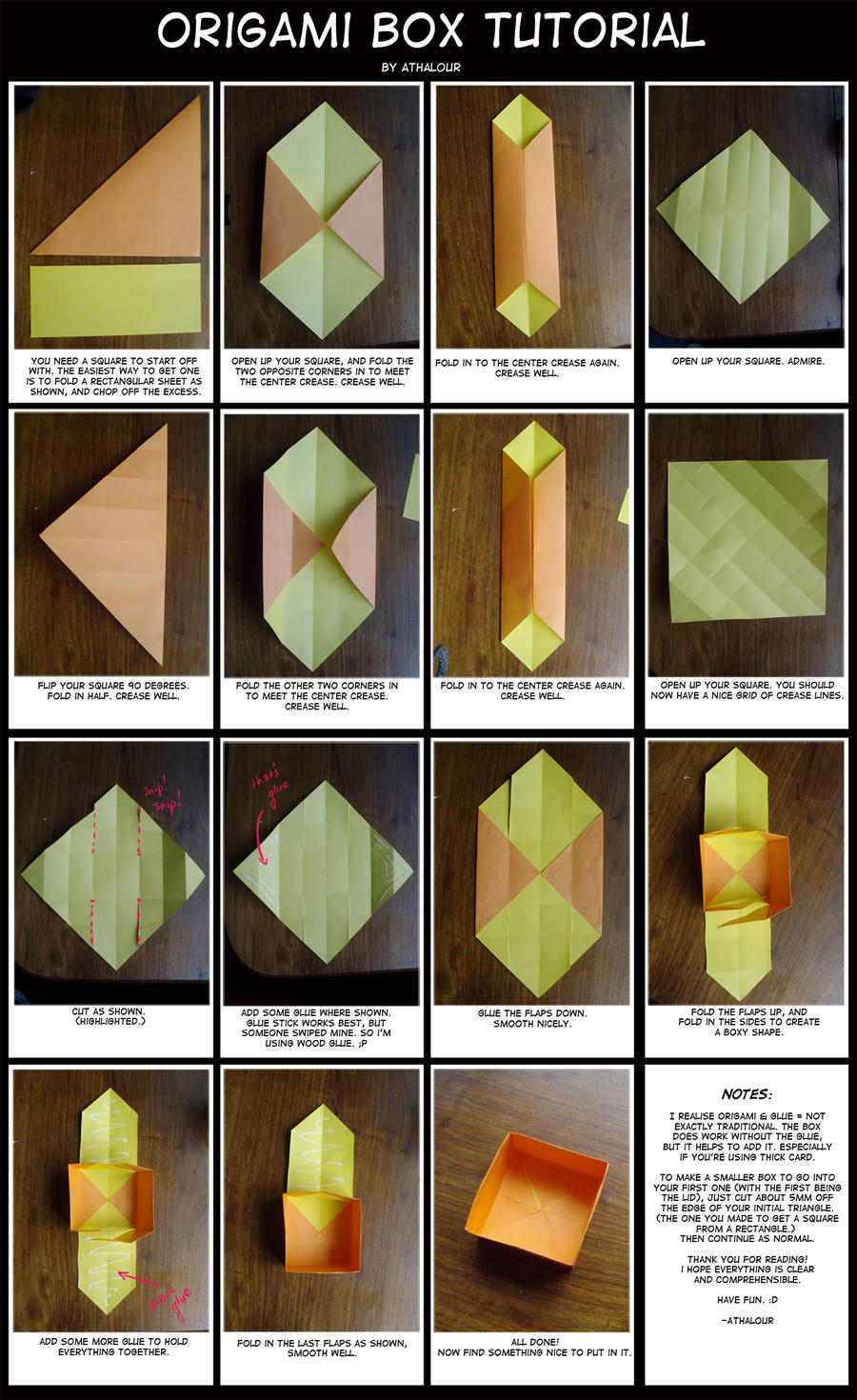 Origami Box Tutorial by Athalour on DeviantArt