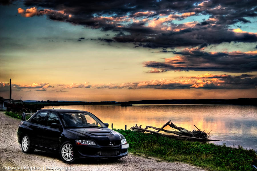 EVO VIII At sunset river HDR by HDRenesys on deviantART