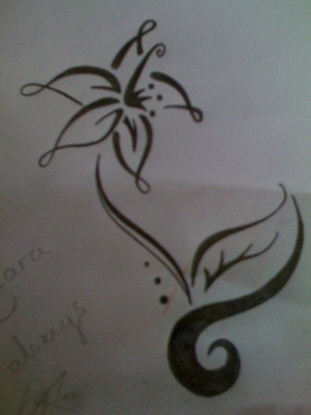 Zara's flower tattoo design | Flower Tattoo