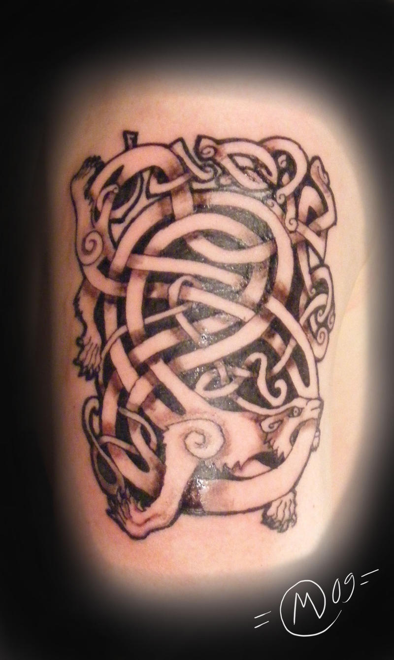Celtic Bear Zoomorphic Tattoo