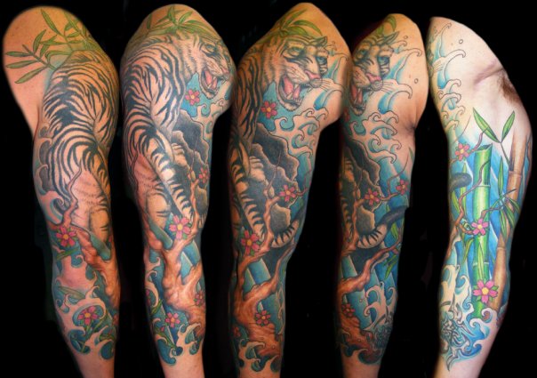 japanese tiger sleeve by bjsxiii on deviantART tiger sleeve tattoo
