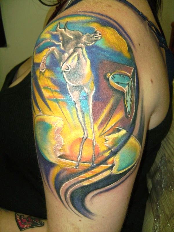 Salvador Dali Tattoo by AerithAngel on deviantART