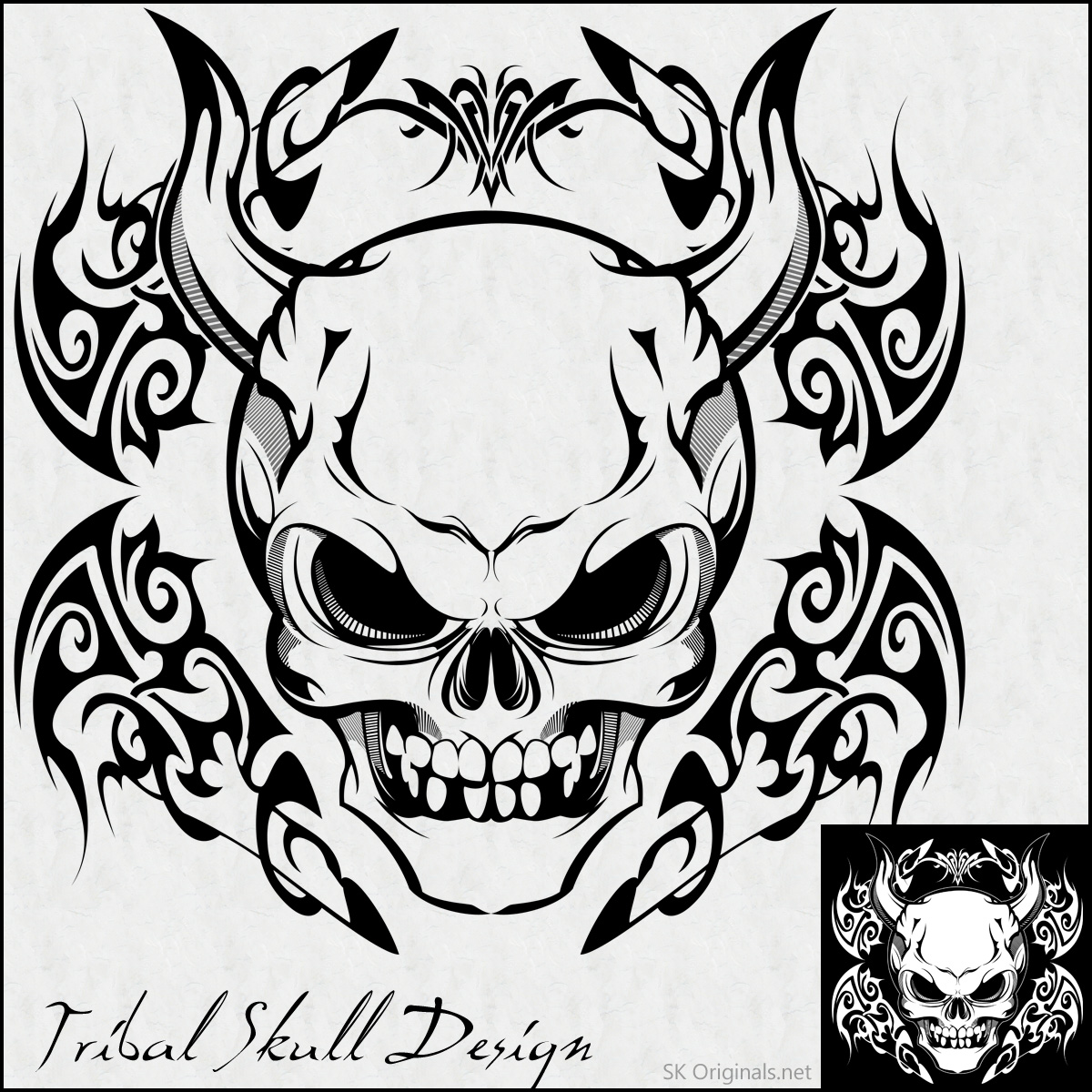 Tribal Skull Design by SKoriginals on DeviantArt