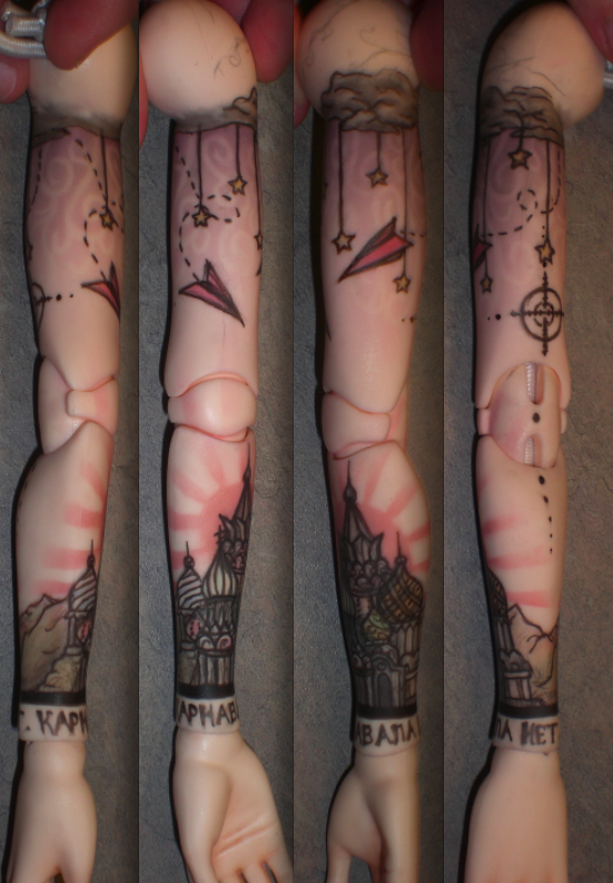 Tattoo Sleeve completed by circenausicca on deviantART