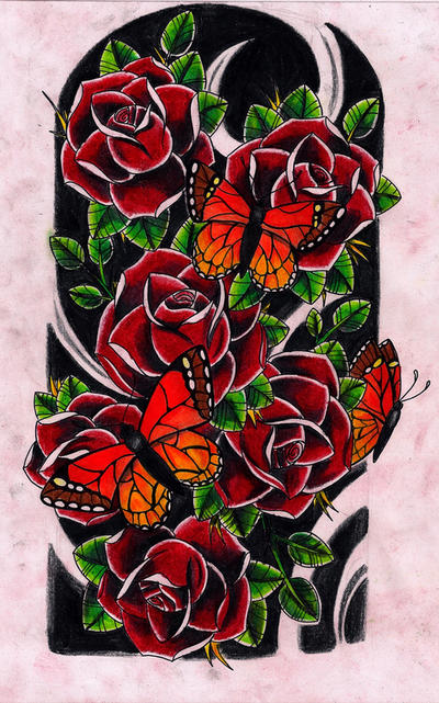 Roses + Butterflies