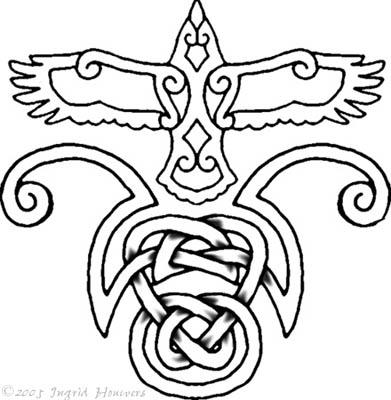 celtic love knot tattoo. Celtic Crow tattoo by *Illahie