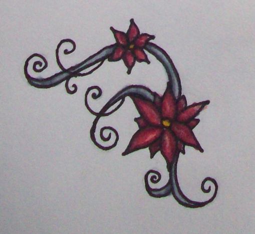 Flower Swirls Tattoo 4 by ~Beffychan on deviantART