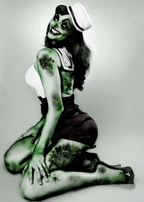 Zombie Pinup by JohnnyParadise on deviantART