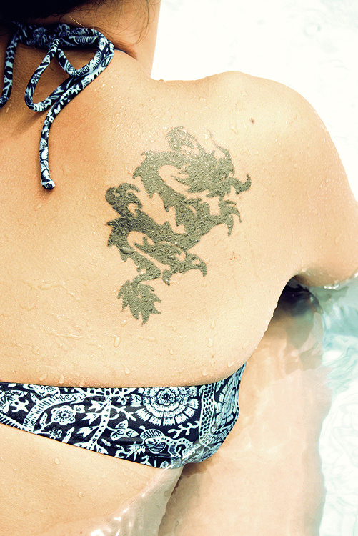 Sexy Girl Tribal Dragon Tattoos 