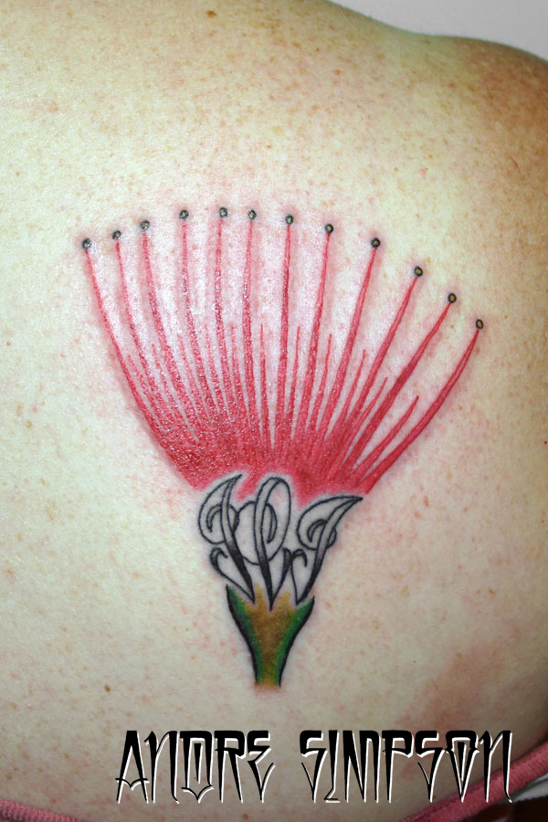 Pohutukawa flower tattoo | Flower Tattoo